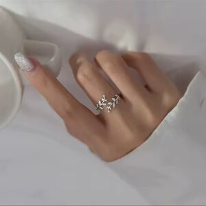 Elegant 925 Sterling Silver Leaf Ring. 🌿 Wedding Ring